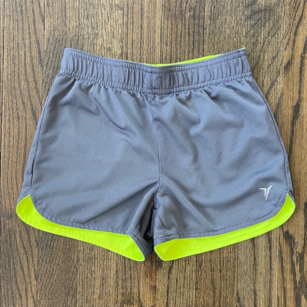 Gray and Yellow Girl’s Athletic Shorts
